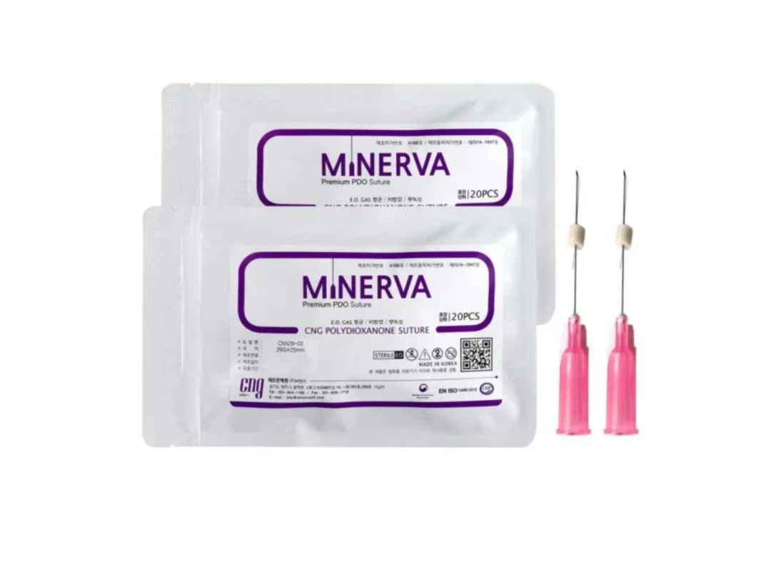 Minerva Face Lifting PDO COG Threads 21G × 100mm (10pcs) – Advanced Skin Lifting & Firming Treatment
